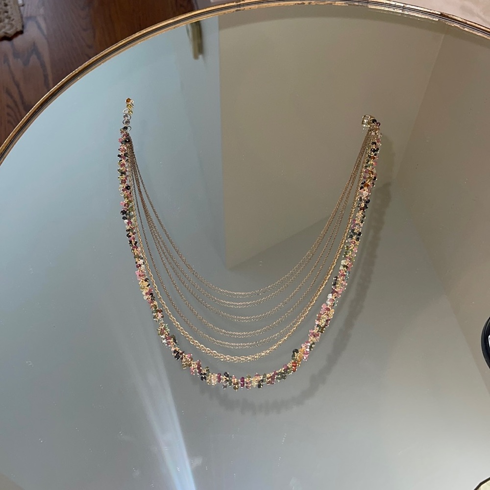 Handcrafted Multi-Colored And Multi-Layer Necklace - image 4